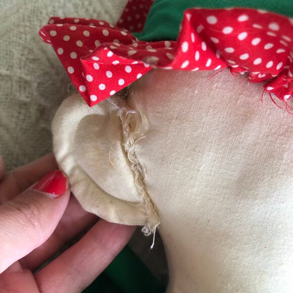 Vintage Handmade Smiling Clown Plush Embroidered Face Felt Shoes Large Cute - Picture 13 of 14